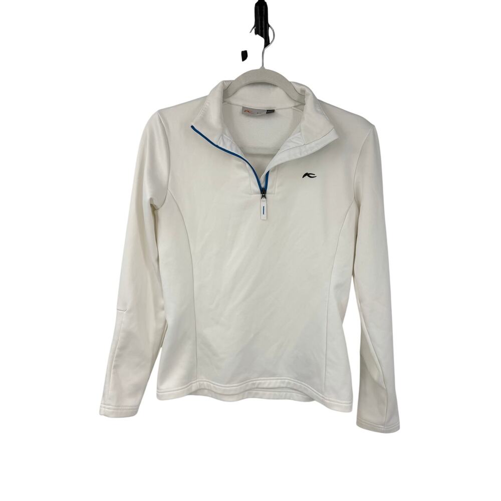 KJUS Girls' Youth 14 Jade Midlayer Half Zip Size 164 Ski Snowboard White - Picture 2 of 11